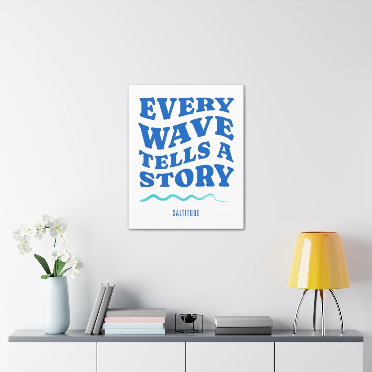 Every wave tells a story canvas art 24x30